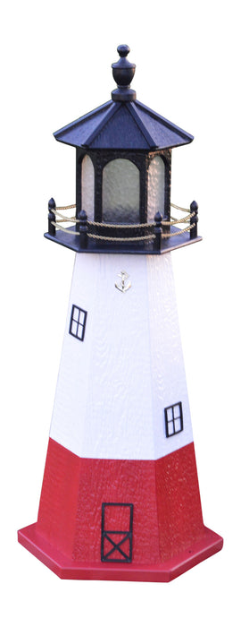 Hexagonal Amish-Made Wooden Vermillion, OH Replica Lighthouses