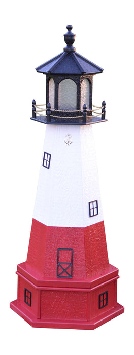 Hexagonal Amish-Made Wooden Vermillion, OH Replica Lighthouses