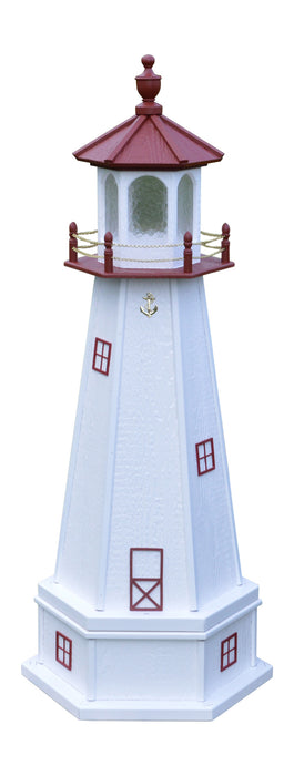 Hexagonal Amish-Made Wooden Marblehead, OH Replica Lighthouses