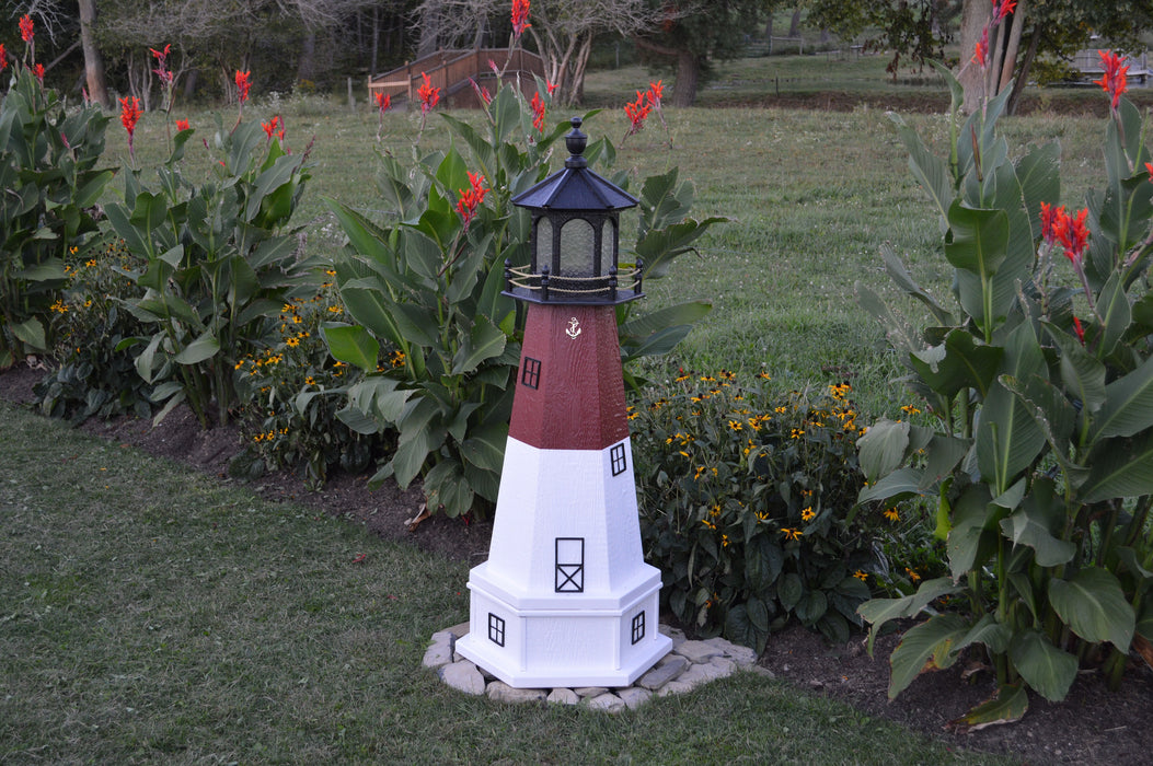 Hexagonal Amish-Made Wooden Barnegat, NJ Replica Lighthouses
