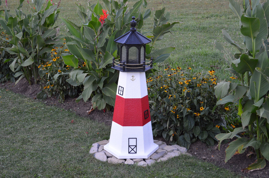 Hexagonal Amish-Made Wooden Montauk, NY Replica Lighthouses
