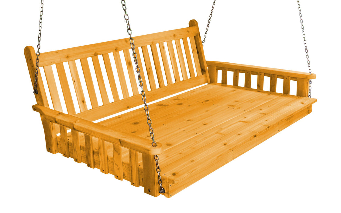 A&L Furniture Co. Amish-Made Cedar Pergola with Swing Bed