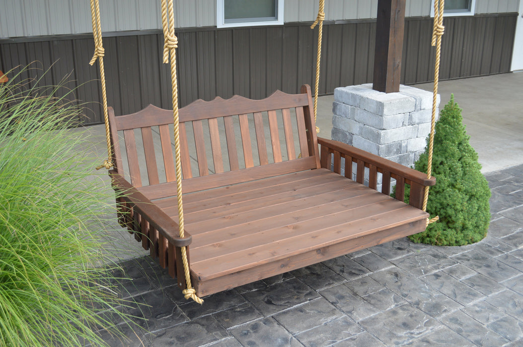 A&L Furniture Co. Amish-Made Cedar Royal English Swing Beds