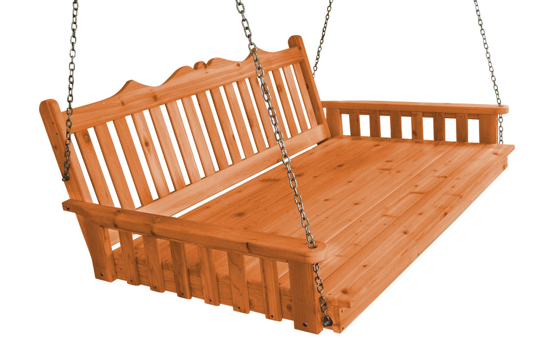 A&L Furniture Co. Amish-Made Cedar Pergola with Swing Bed