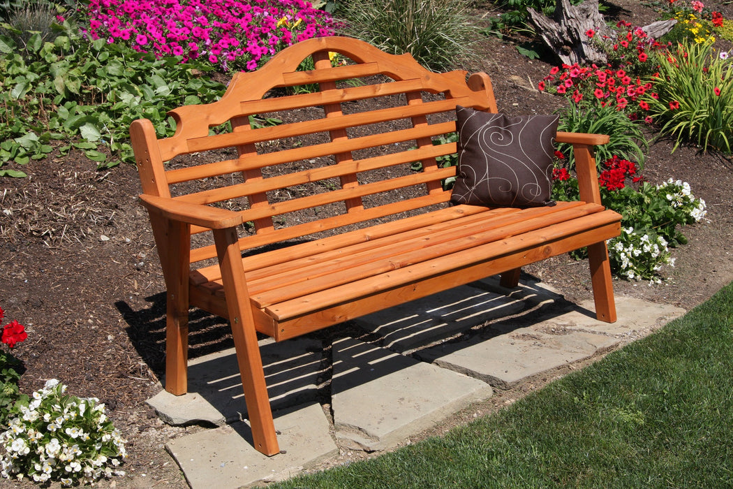 A&L Furniture Co. Amish-Made Cedar Marlboro Garden Benches