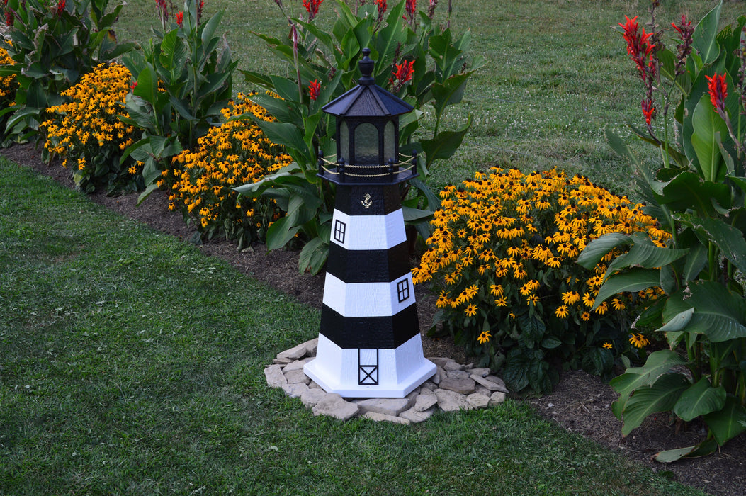 Hexagonal Amish-Made Wooden Bodie Island, NC Replica Lighthouses