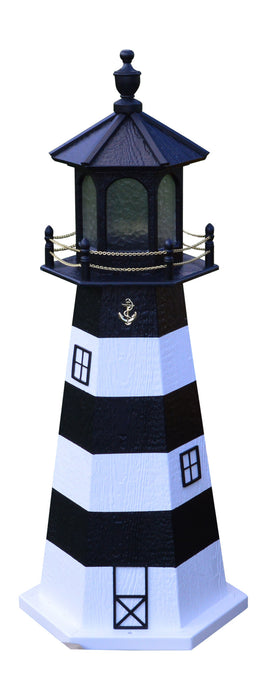 Hexagonal Amish-Made Wooden Bodie Island, NC Replica Lighthouses