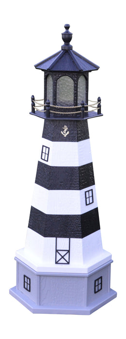 Hexagonal Amish-Made Wooden Bodie Island, NC Replica Lighthouses