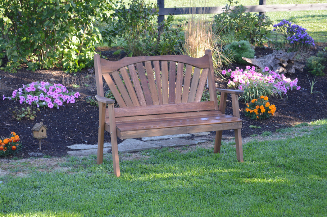 A&L Furniture Co. Amish-Made Cedar Fanback Garden Benches