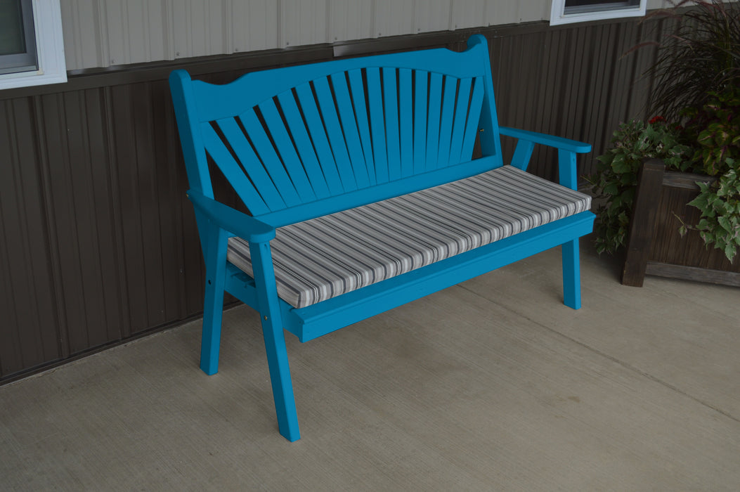 A&L Furniture Co. Amish-Made Pine Fanback Garden Benches