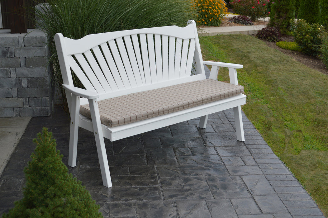 A&L Furniture Co. Amish-Made Pine Fanback Garden Benches