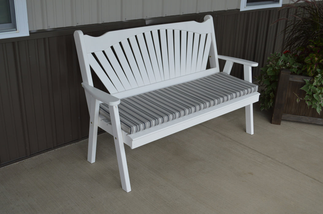 A&L Furniture Co. Amish-Made Pine Fanback Garden Benches