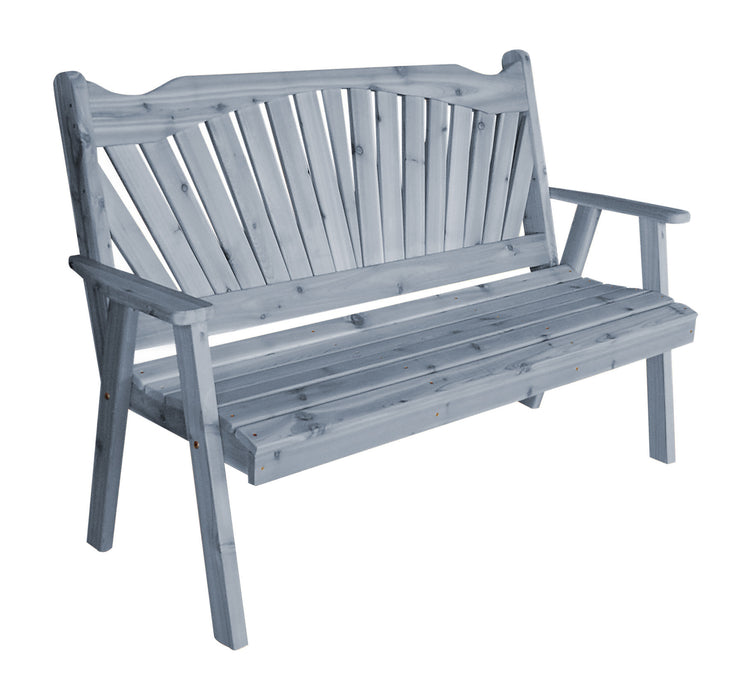 A&L Furniture Co. Amish-Made Cedar Fanback Garden Benches