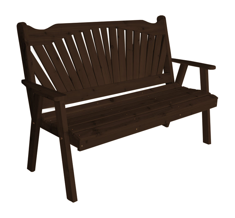A&L Furniture Co. Amish-Made Cedar Fanback Garden Benches