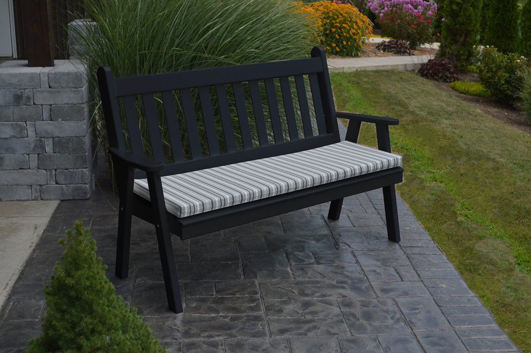A&L Furniture Co. Amish-Made Pine Traditional English Garden Benches
