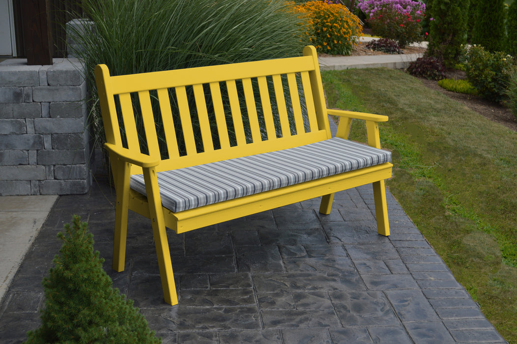 A&L Furniture Co. Amish-Made Pine Traditional English Garden Benches