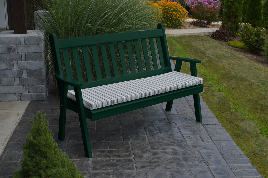 A&L Furniture Co. Amish-Made Pine Traditional English Garden Benches