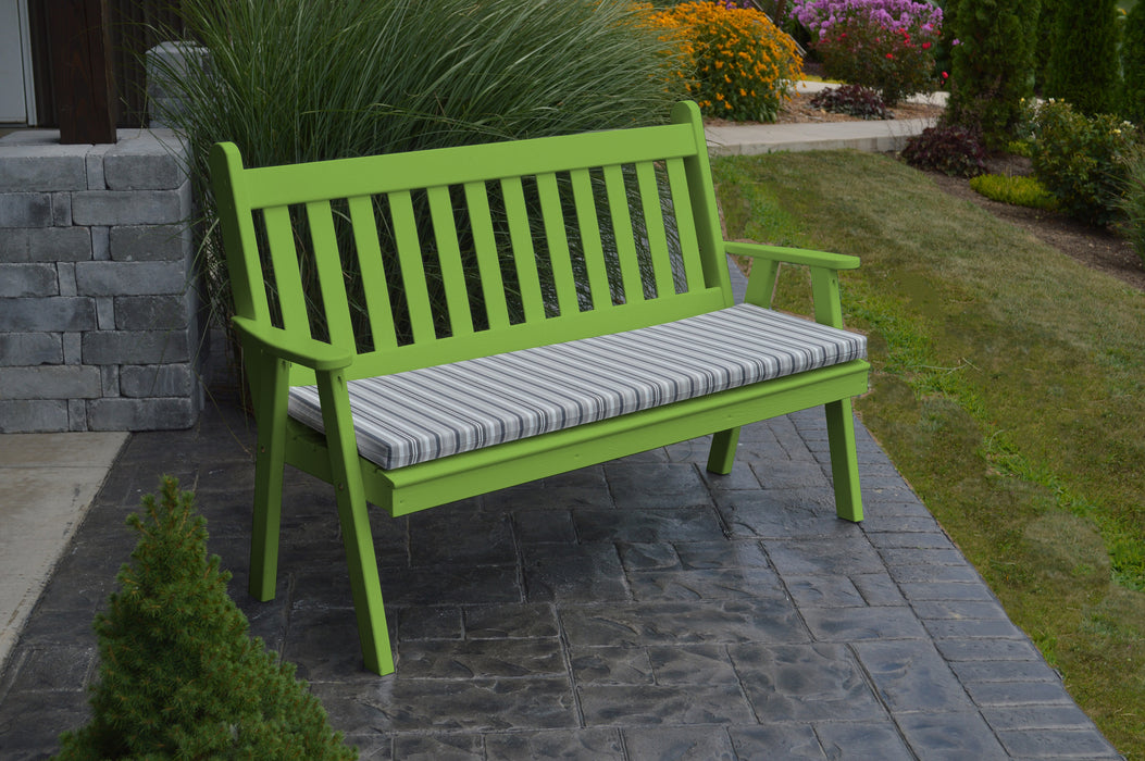 A&L Furniture Co. Amish-Made Pine Traditional English Garden Benches