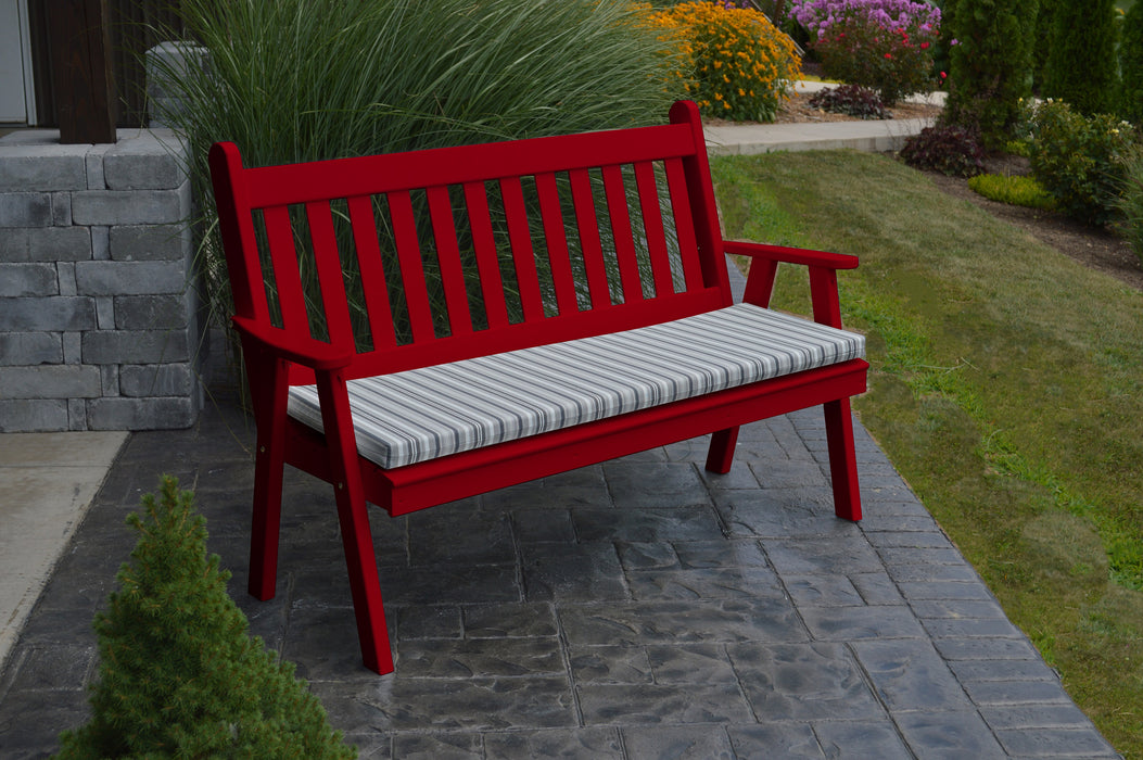 A&L Furniture Co. Amish-Made Pine Traditional English Garden Benches