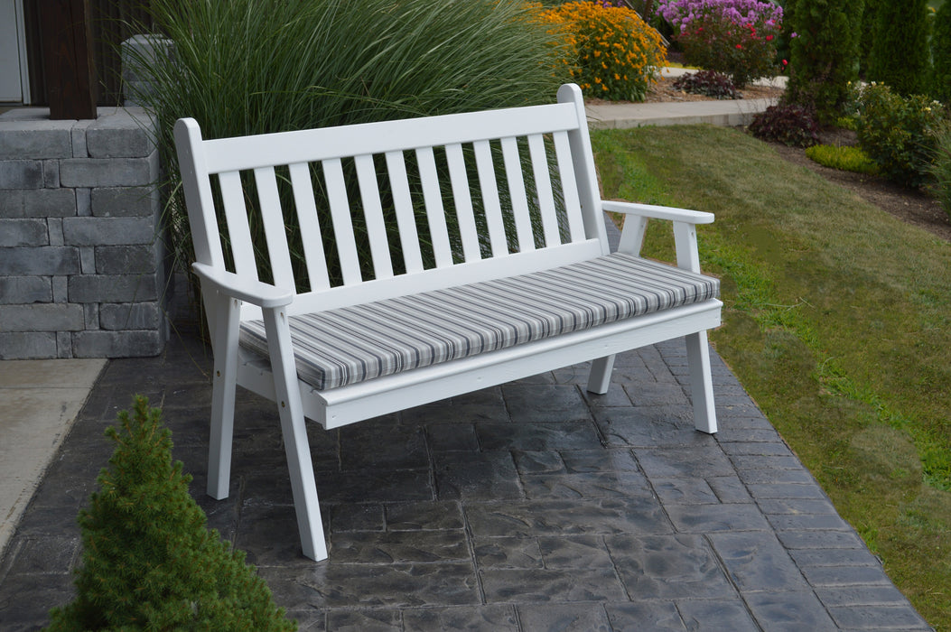 A&L Furniture Co. Amish-Made Pine Traditional English Garden Benches