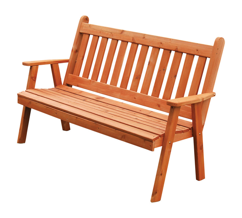 A&L Furniture Co. Amish-Made Cedar Traditional English Garden Benches