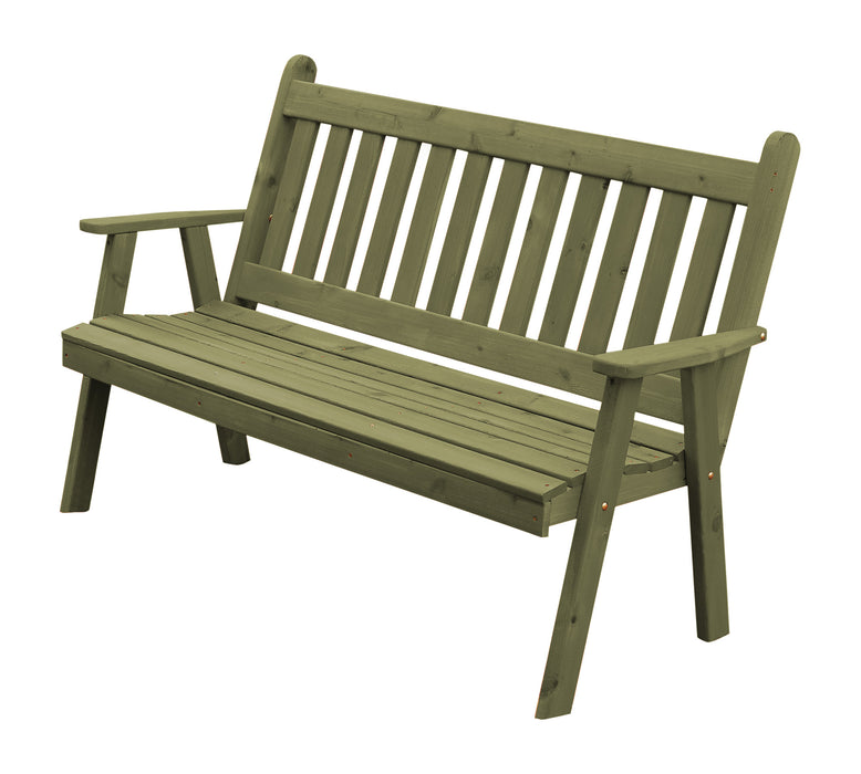 A&L Furniture Co. Amish-Made Cedar Traditional English Garden Benches