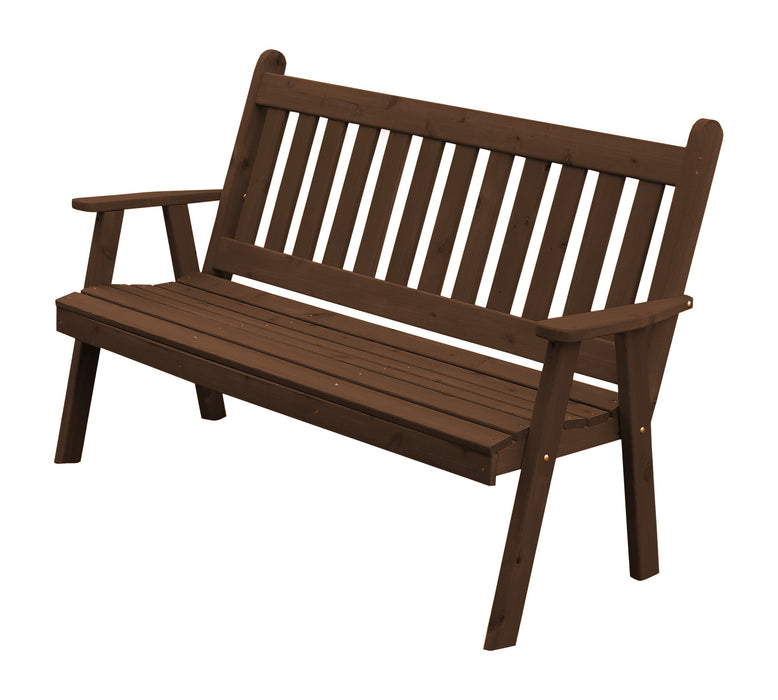A&L Furniture Co. Amish-Made Cedar Traditional English Garden Benches