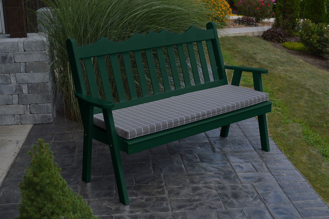 A&L Furniture Co. Amish-Made Pine Royal English Garden Benches
