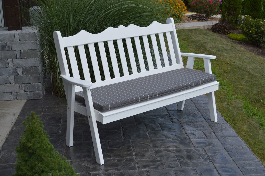 A&L Furniture Co. Amish-Made Pine Royal English Garden Benches