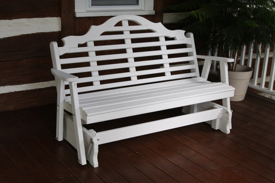 A&L Furniture Co. Amish-Made Pine Marlboro Glider Benches