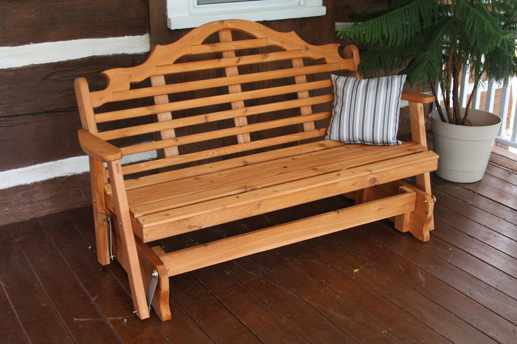 A&L Furniture Co. Amish-Made Cedar Marlboro Glider Benches