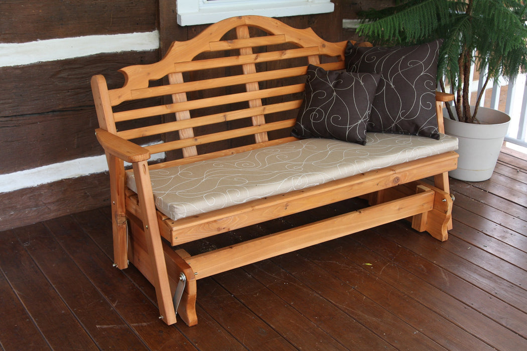 A&L Furniture Co. Amish-Made Cedar Marlboro Glider Benches