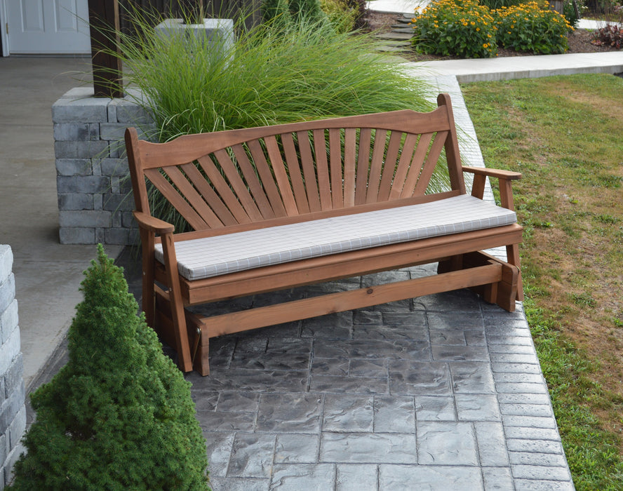 A&L Furniture Co. Amish-Made Cedar Fanback Glider Benches