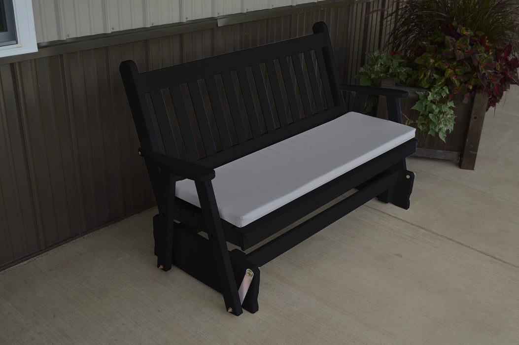 A&L Furniture Co. Amish-Made Pine Traditional English Glider Benches
