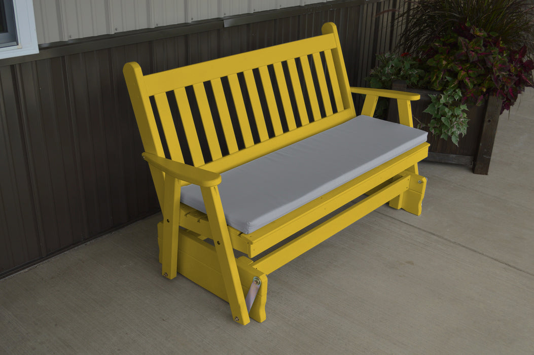 A&L Furniture Co. Amish-Made Pine Traditional English Glider Benches
