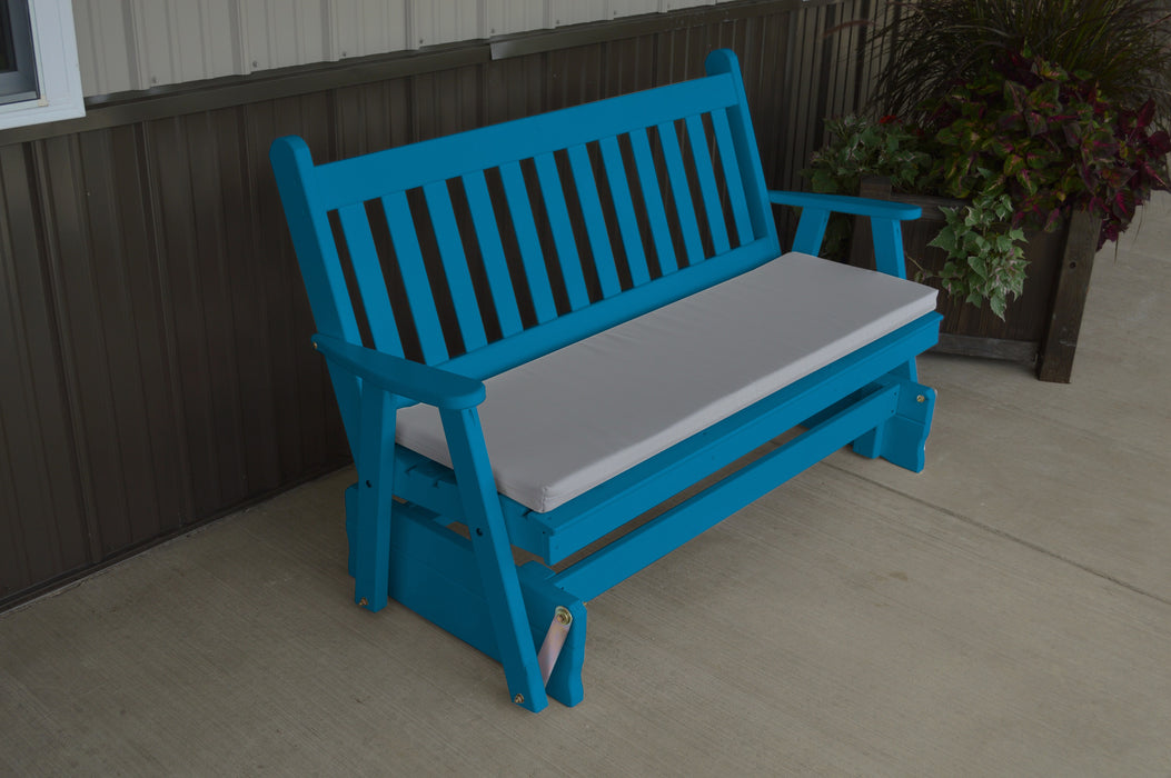 A&L Furniture Co. Amish-Made Pine Traditional English Glider Benches
