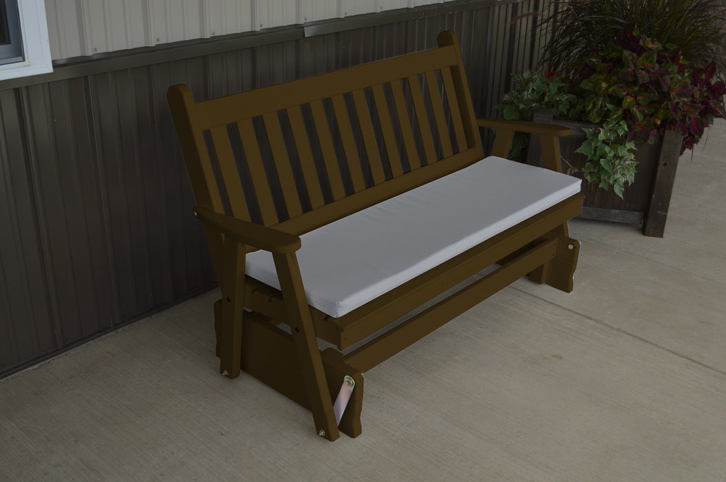 A&L Furniture Co. Amish-Made Pine Traditional English Glider Benches