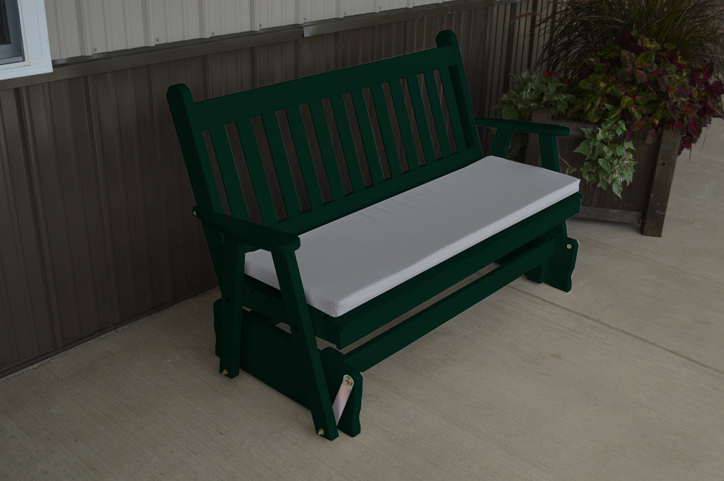 A&L Furniture Co. Amish-Made Pine Traditional English Glider Benches