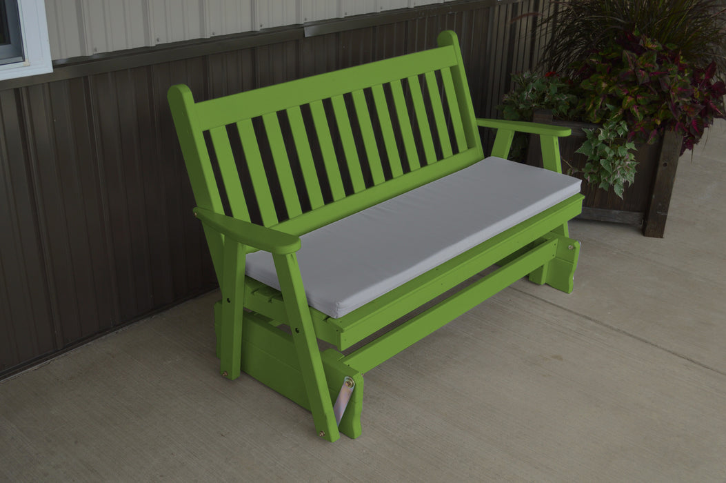 A&L Furniture Co. Amish-Made Pine Traditional English Glider Benches