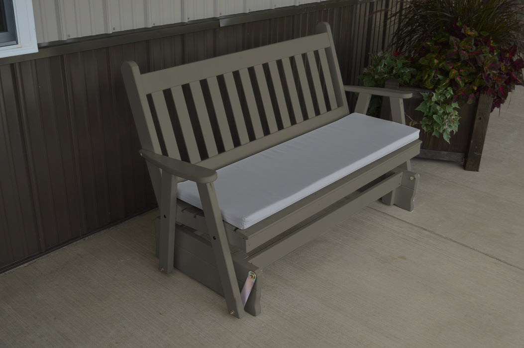 A&L Furniture Co. Amish-Made Pine Traditional English Glider Benches