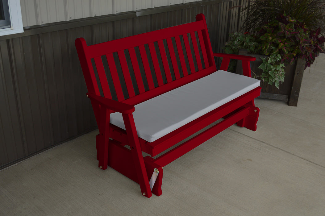 A&L Furniture Co. Amish-Made Pine Traditional English Glider Benches