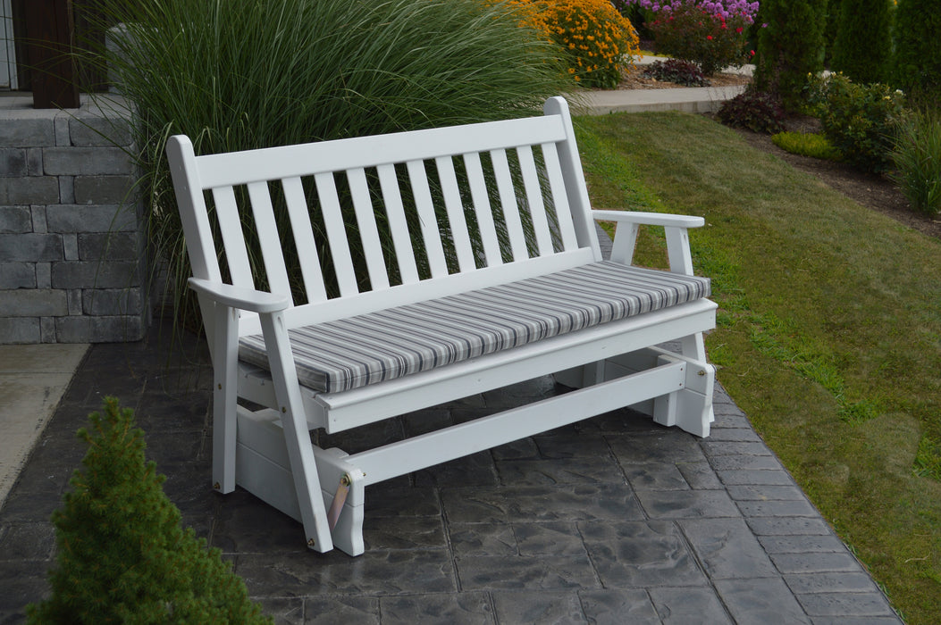 A&L Furniture Co. Amish-Made Pine Traditional English Glider Benches