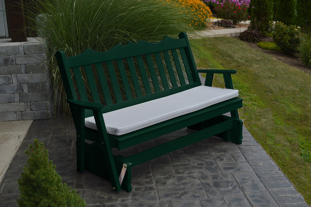 A&L Furniture Co. Amish-Made Pine Royal English Glider Benches