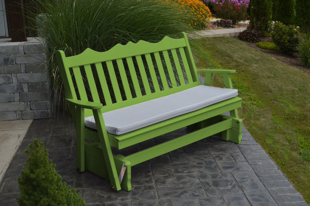 A&L Furniture Co. Amish-Made Pine Royal English Glider Benches