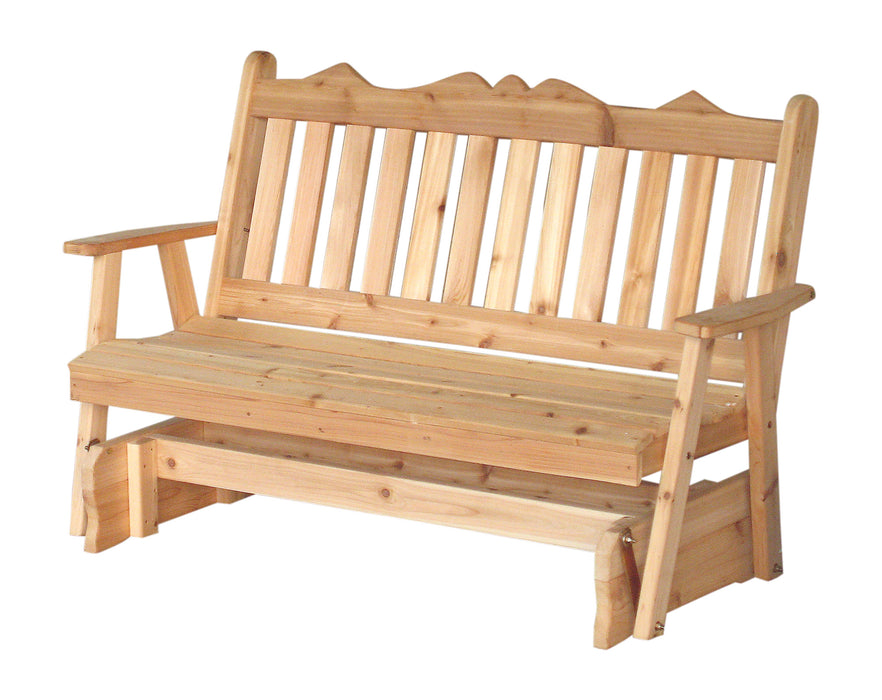A&L Furniture Co. Amish-Made Cedar Royal English Glider Benches