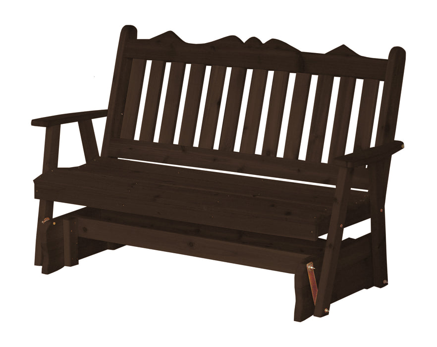 A&L Furniture Co. Amish-Made Cedar Royal English Glider Benches