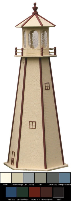 Amish-Made Painted Wooden Lighthouses with Lighting