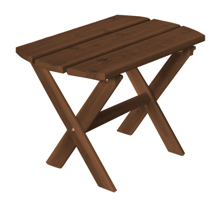 A&L Furniture Co. Amish-Made Cedar Folding Oval End Table