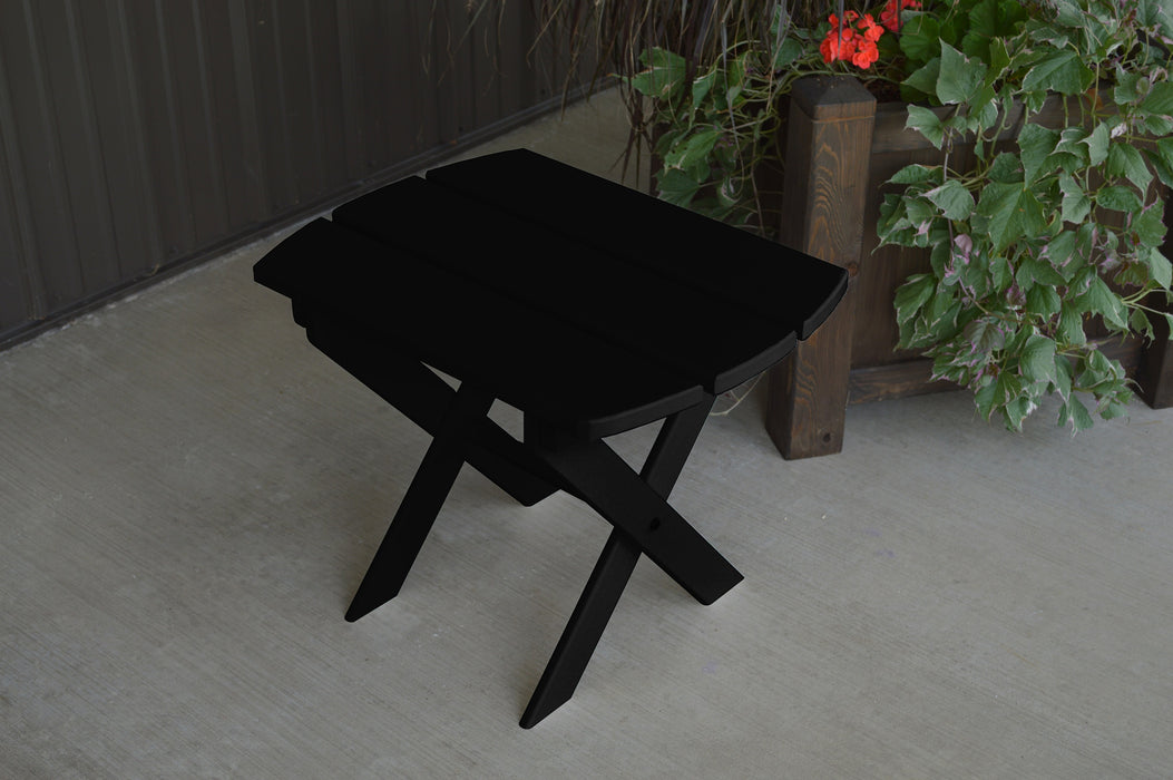 A&L Furniture Co. Amish-Made Pine Folding Oval End Table