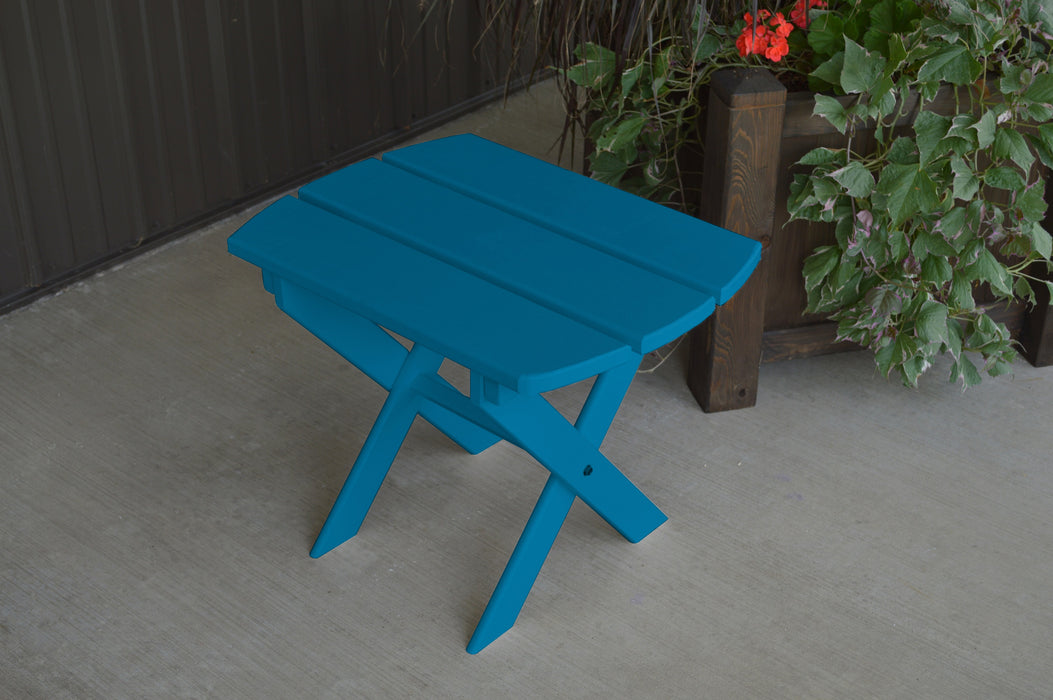 A&L Furniture Co. Amish-Made Pine Folding Oval End Table